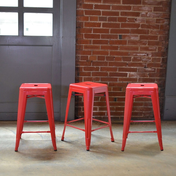 Loft Red 24 Metal Bar Stool, PK3